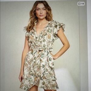 Veronica Beard Cotton Floral Dress.  Size 8.